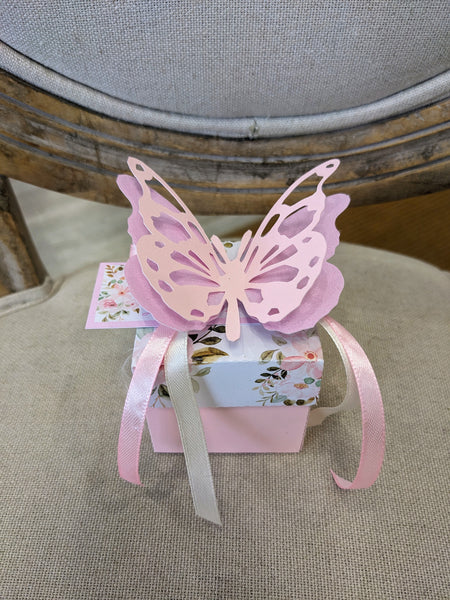 Boite papillon florale