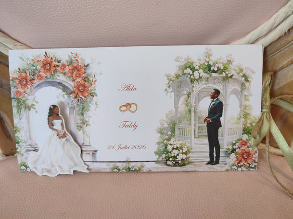 Faire part mariée et marié