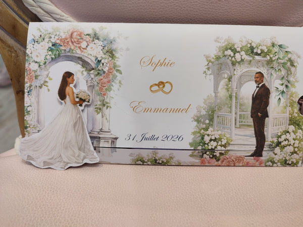 Faire part mariée et marié