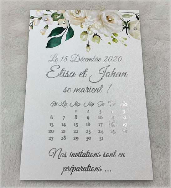 Save the date - Calendrier Floral