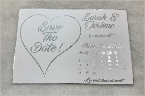 Save the date - Calendrier Coeur