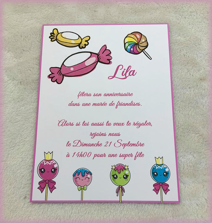 Invitation bonbons gourmands