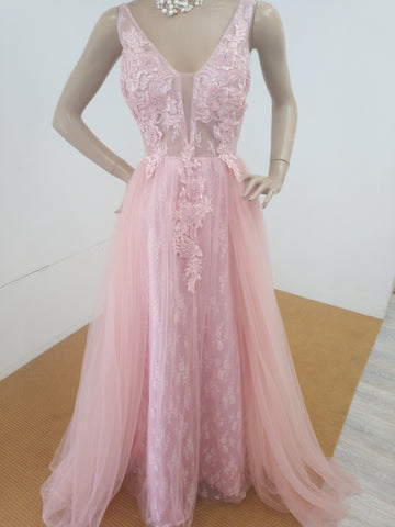Robe rose longue