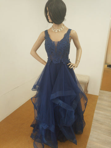 Robe marine longue Chm