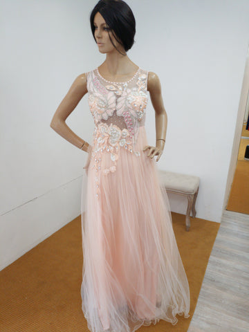 Robe longue pêche  strass P