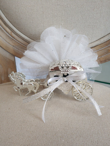Carosse argenté tulle brillant