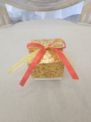 Boite glitter argenté ou doré