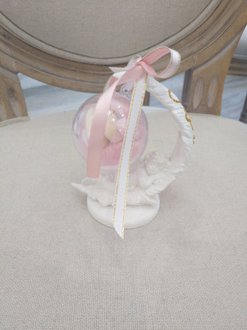 Ange dans sa plume + inscription