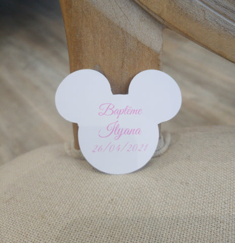 Étiquettes Tête Mickey/Minnie