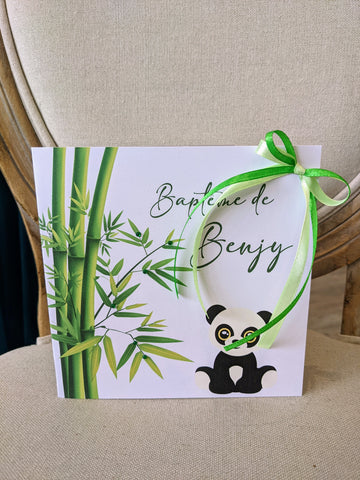 Faire part panda bambou