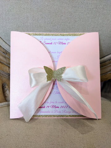 Invitation Papillon Brillant