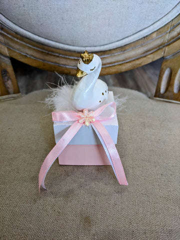 Boite cygne blanche couronne