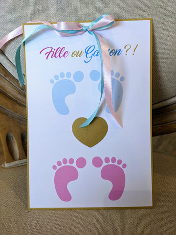 Carte a gratter - Fille/Garcon petit pieds