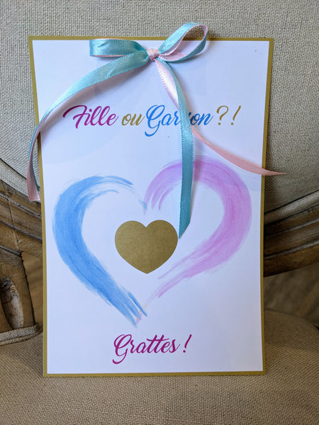 Carte a gratter - Gender reveal