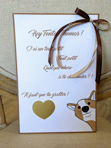 Carte a gratter - Parrain - Marraine