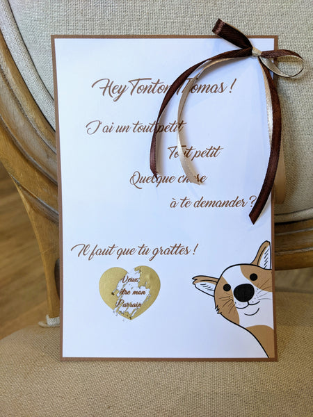 Carte a gratter - Parrain - Marraine