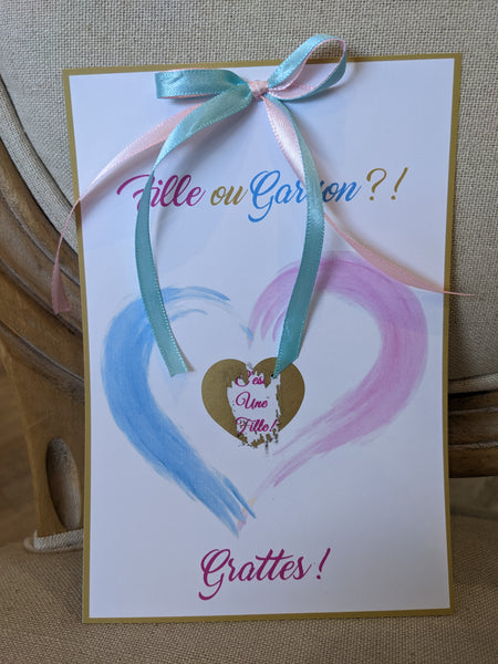 Carte a gratter - Gender reveal