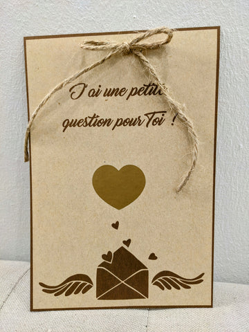 Carte à gratter - Enveloppe d'amour kraft