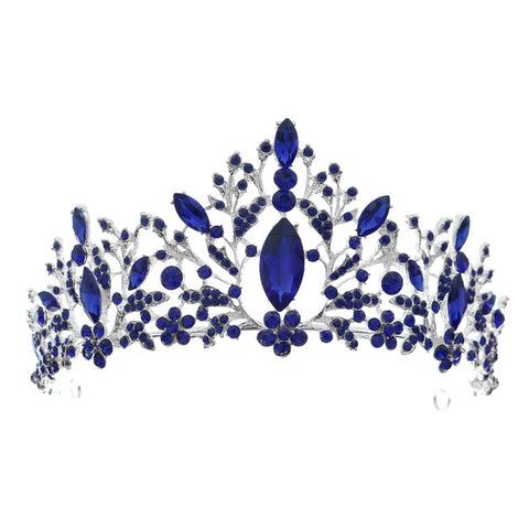 Diadème royal bleu roi